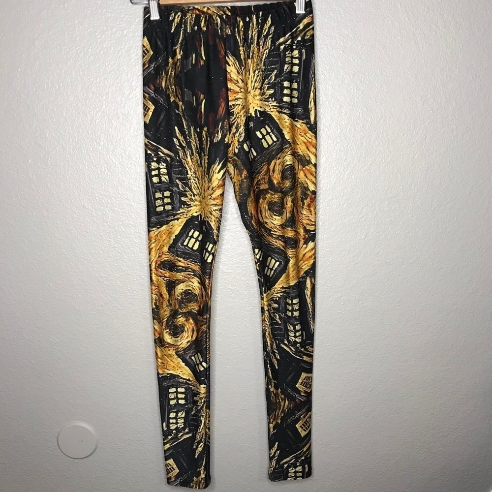 Poprageous Leggings Black Gold Art Deco S